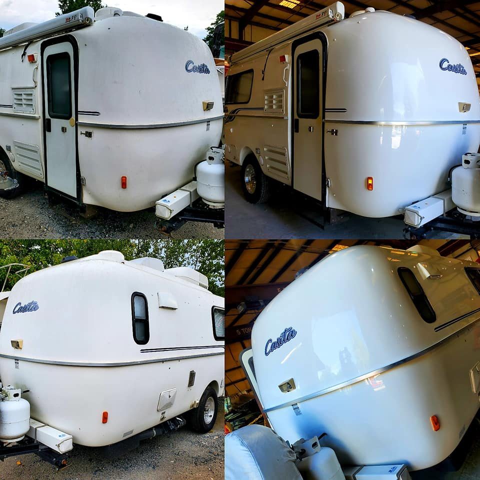 Fiberglass camper repair