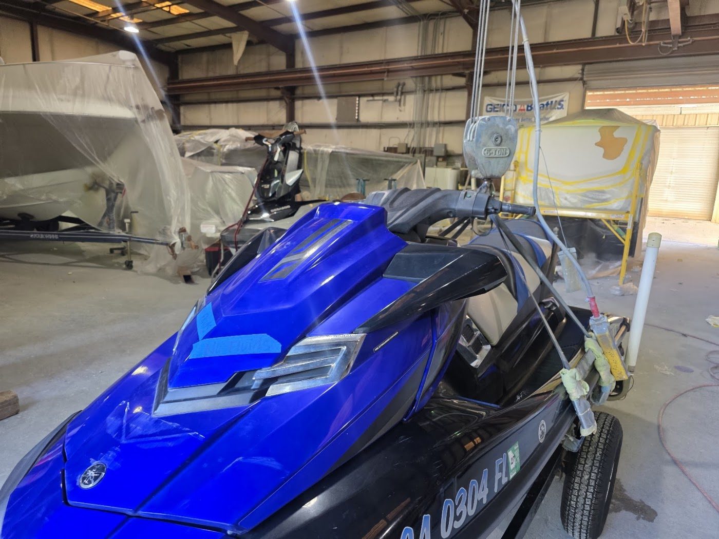 Yamaha WaveRunner in for repair